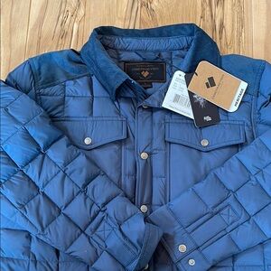 Obermeyer Men's Blue Quilted Down Shirt Jacket NWT